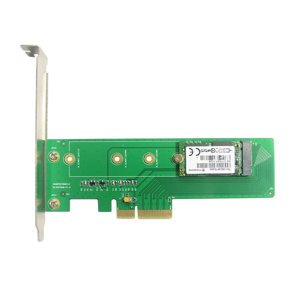 IDS Home NGFF to PCI-E X4 Adapter Card Part Green